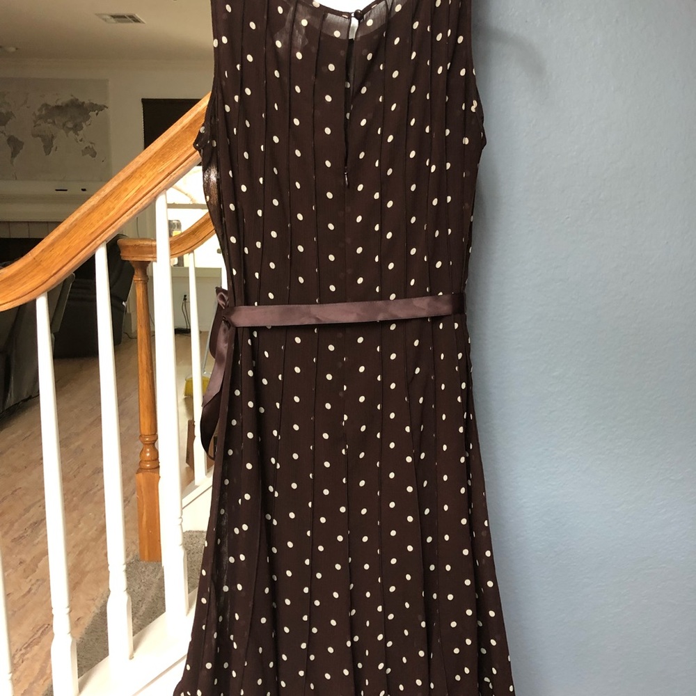 Brown polka dot dress
